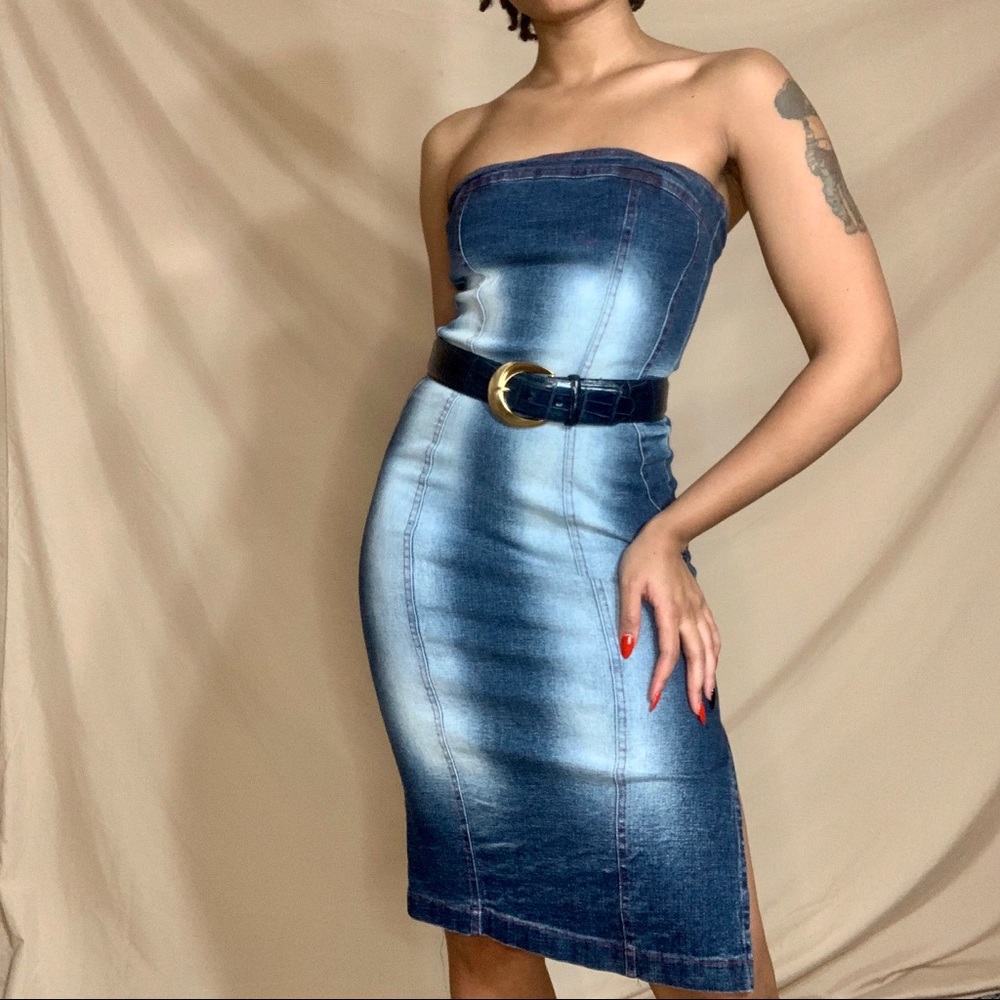 Vintage bodycon Denim Dress